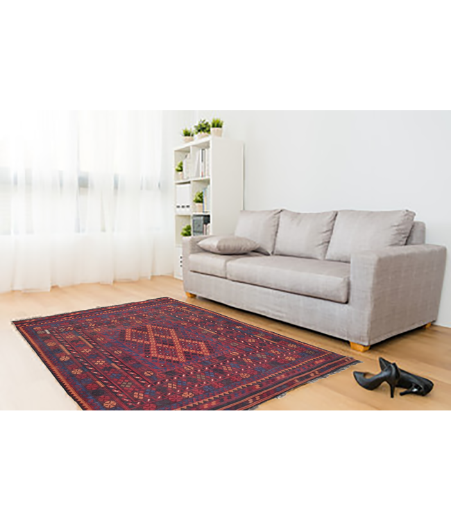 Hand Woven Afghan Wool Kilim Area Rug 280 x 240 cm