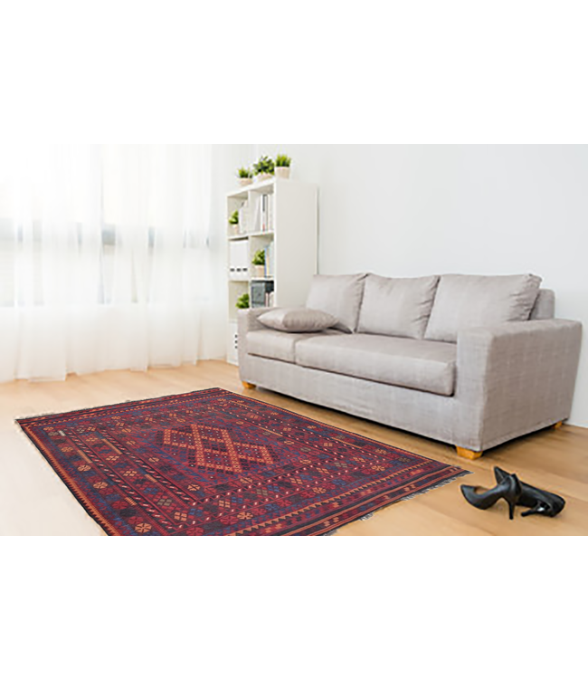 Handgewebte Orientalisch Wolle Kelim Teppich 280 x 240 cm