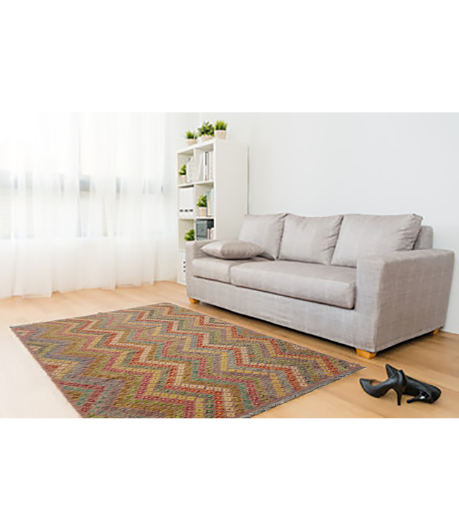 Handgewebte Orientalisch Wolle Kelim Teppich 300x201 cm