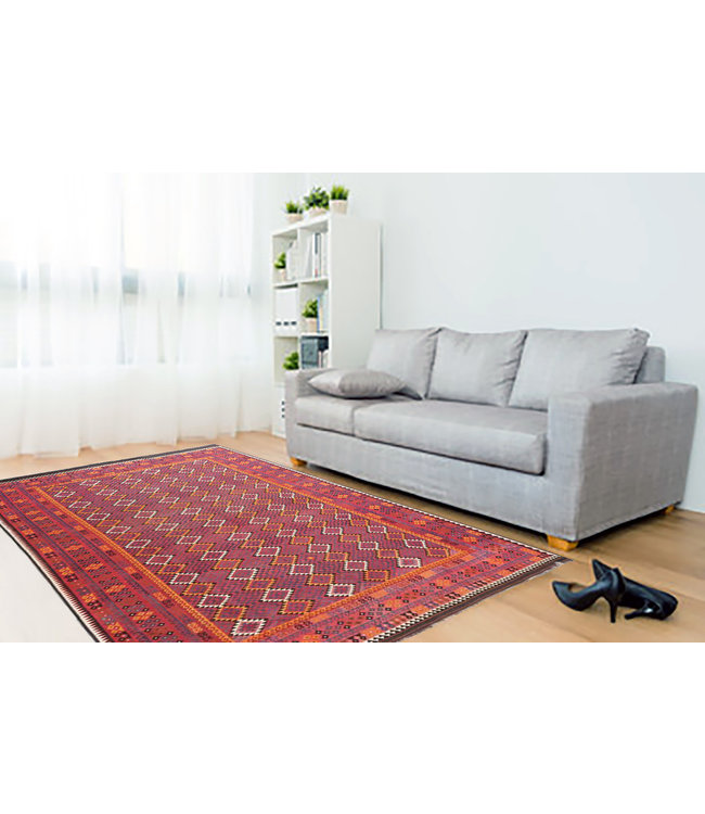 16'47x10'30 Hand Woven Afghan Wool Kilim Area Rug