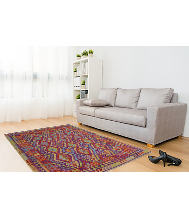 245x172 cm Handmade Afghan Kilim Area Rug Wool Carpet