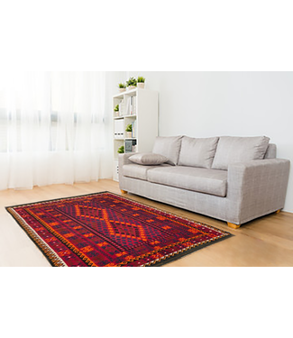 304x201 cm Handgewebte Orientalisch Wolle Kelim Teppich