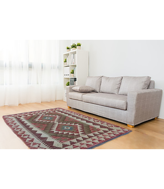 Discreet kin schild kelim kleed tapijt vloerkleed 100% wol 120 x 87 cm - Kelimshop.com | online  shop