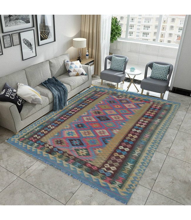 (8' x 4'11) Feet kelim rug   246 x 150 cm  (7'11 x 5'8) feet