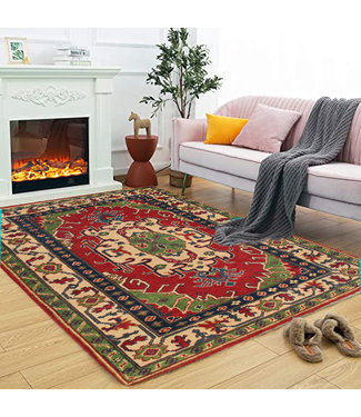 146x102 cm Kazak Rug Fine Hand knotted  Wool Oriental Carpet