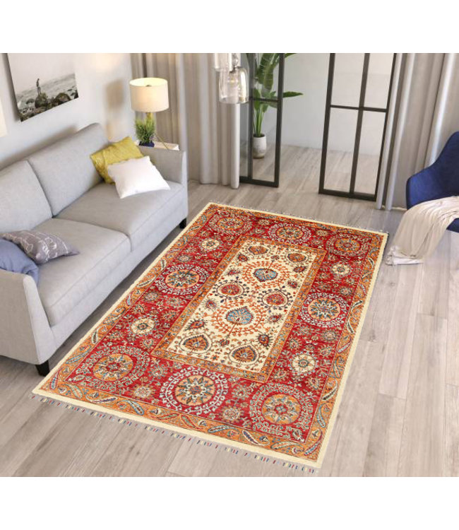 242x168 cm Kazak Rug Fine Hand knotted  Wool Oriental Carpet