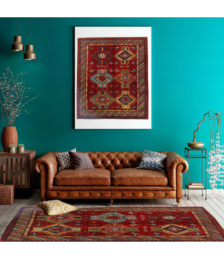 243x169 cm kazak tapijt fijn  Handgeknoopt wol