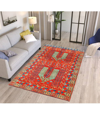 245x155 cm Kazak Rug Fine Hand knotted  Wool Oriental Carpet