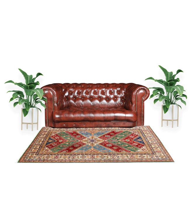 236x168 cm kazak tapijt fijn  Handgeknoopt wol