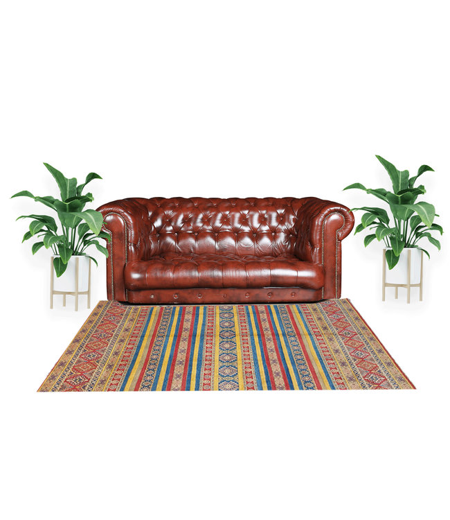 Handgeknoopt kazak tapijt 364x276 cm  oosters kleed vloerkleed