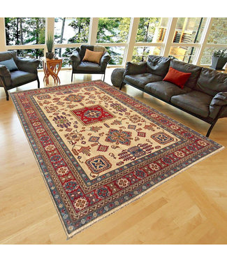 Hand knotted  9'8x6'5 wool kazak area rug  300x200 cm  Oriental carpet