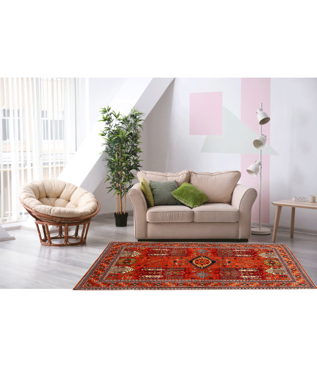 243x167 cm Kazak Rug Fine Hand knotted  Wool Oriental Carpet