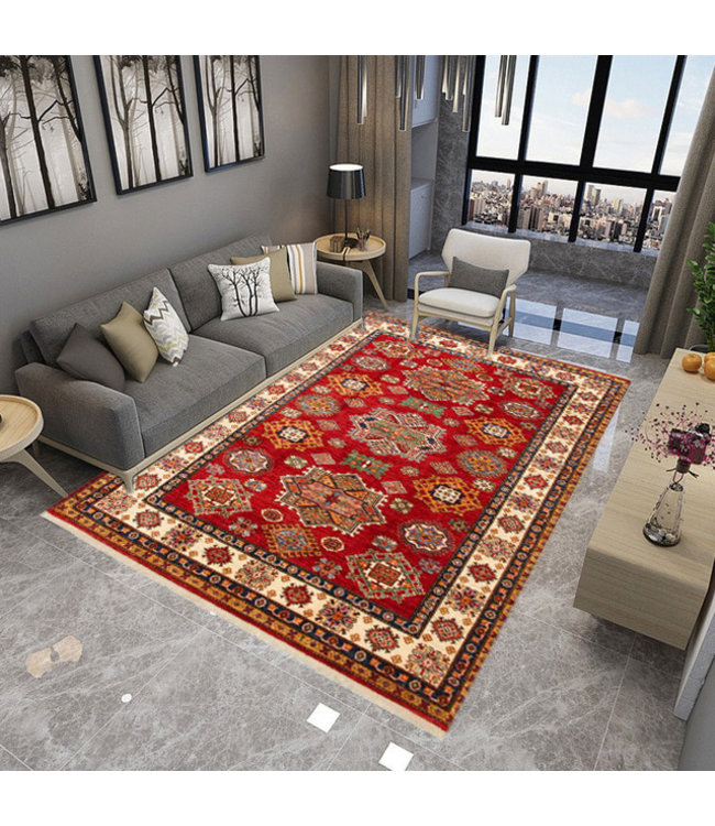 246x172 cm Kazak Rug Fine Hand knotted  Wool Oriental Carpet