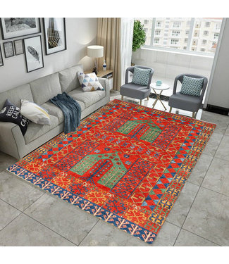 243x154 cm Kazak Rug Fine Hand knotted  Wool Oriental Carpet
