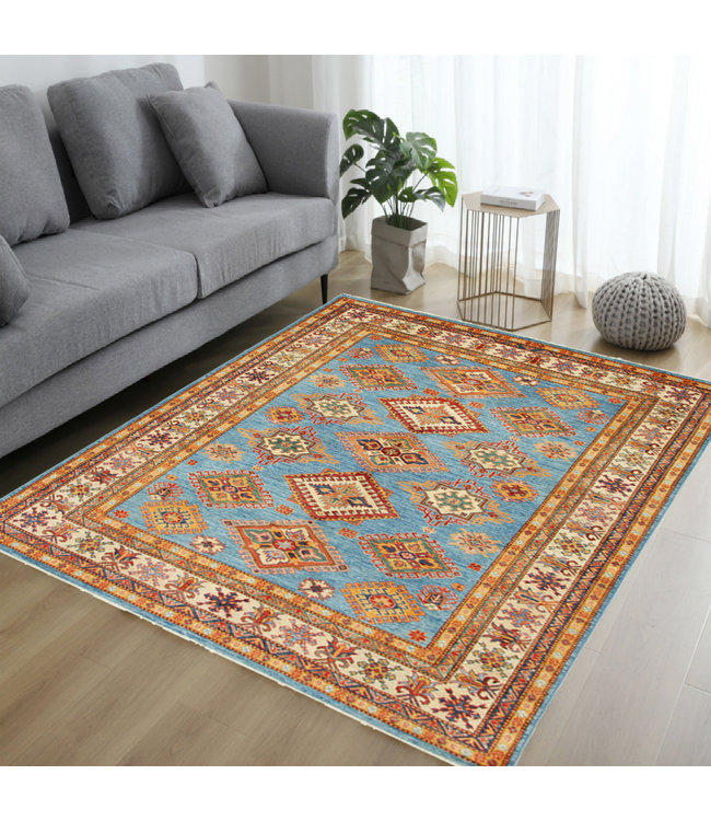 246x173 cm kazak tapijt fijn  Handgeknoopt wol