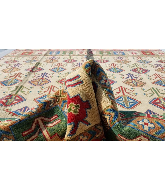 354x252 cm Kazak Rug Fine Hand knotted  Wool Oriental Carpet