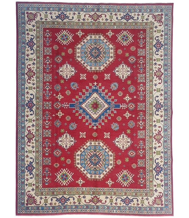 356x271 cm Kazak Rug Fine Hand knotted  Wool Oriental Carpet