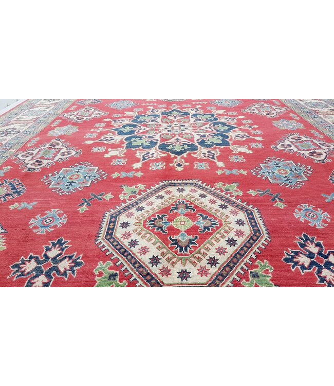 376x278 cm Kazak Rug Fine Hand knotted  Wool Oriental Carpet