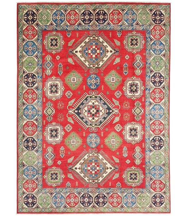 353x281 cm Kazak Rug Fine Hand knotted  Wool Oriental Carpet