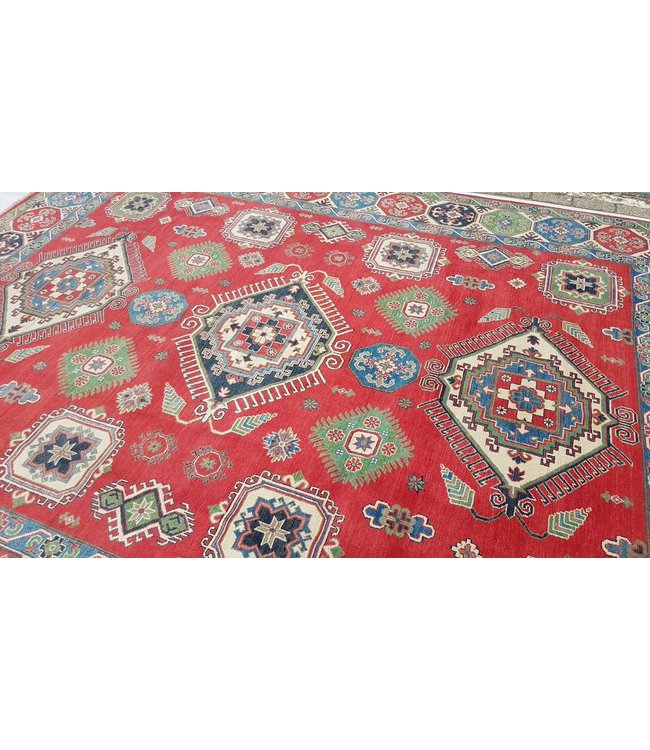 353x281 cm kazak tapijt fijn  Handgeknoopt wol