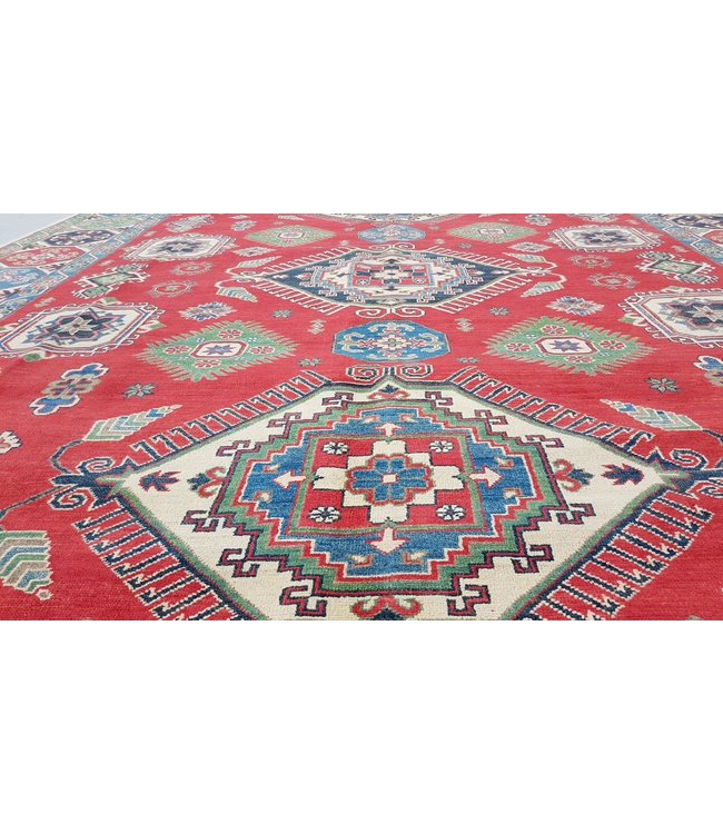 353x281 cm kazak tapijt fijn  Handgeknoopt wol