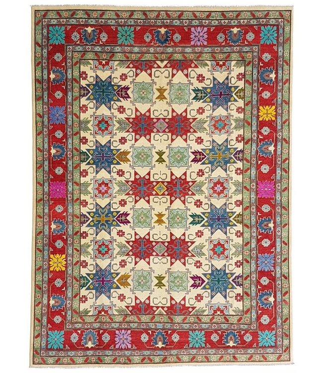 362x279 cm Kazak Rug Fine Hand knotted  Wool Oriental Carpet