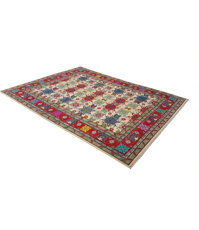 362x279 cm Kazak Rug Fine Hand knotted  Wool Oriental Carpet