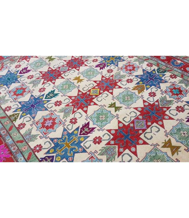 362x279 cm kazak tapijt fijn  Handgeknoopt wol