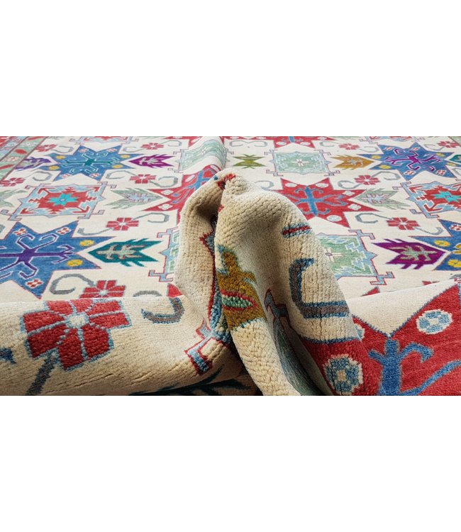 362x279 cm Kazak Rug Fine Hand knotted  Wool Oriental Carpet