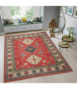 354x281 cm Kazak Rug Fine Hand knotted  Wool Oriental Carpet