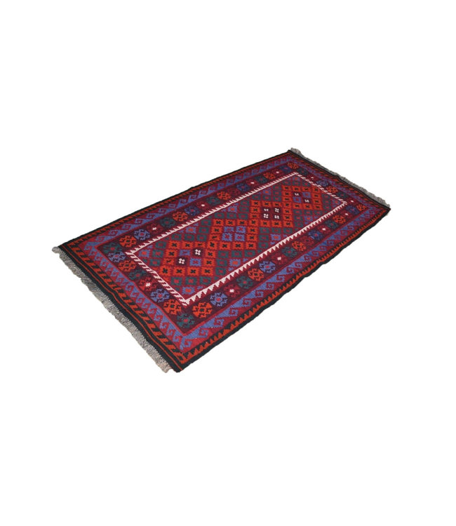 Handgewebte Orientalisch Wolle Kelim Teppich 198 x 100 cm