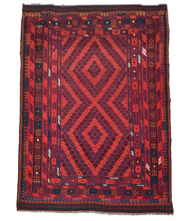 Hand Woven Afghan Wool Kilim Area Rug 370 x 240 cm