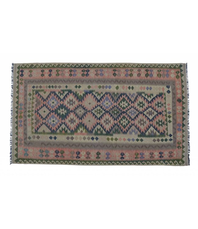 Hand Woven Afghan Wool Kilim Area Rug 264x155 cm