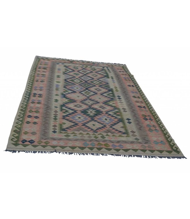 Handgewebte Orientalisch Wolle Kelim Teppich 264x155 cm