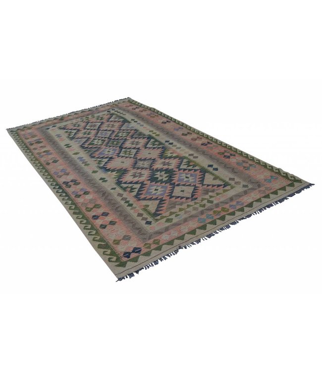 Hand Woven Afghan Wool Kilim Area Rug 264x155 cm