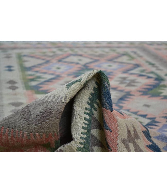 Handgewebte Orientalisch Wolle Kelim Teppich 264x155 cm