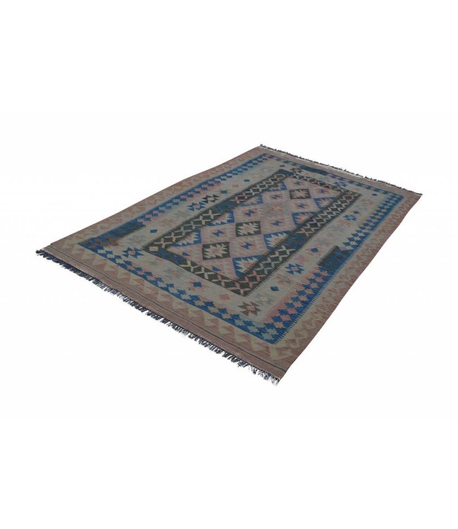 Hand Woven Afghan Wool Kilim Area Rug 245x157 cm