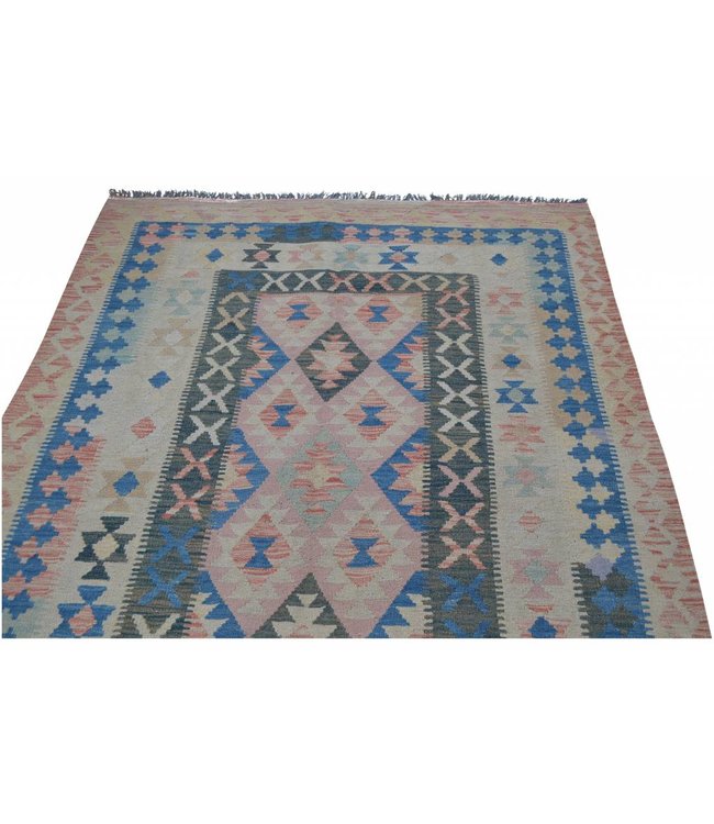 Hand Woven Afghan Wool Kilim Area Rug 245x157 cm