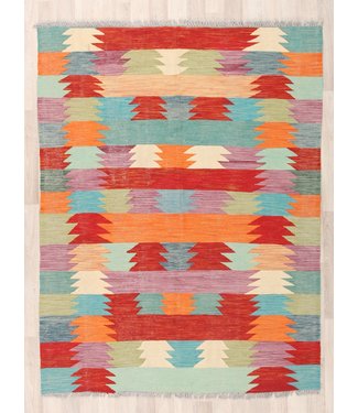 191x149  cm Handmade Afghan modern Kilim Area Rug Wool Carpet