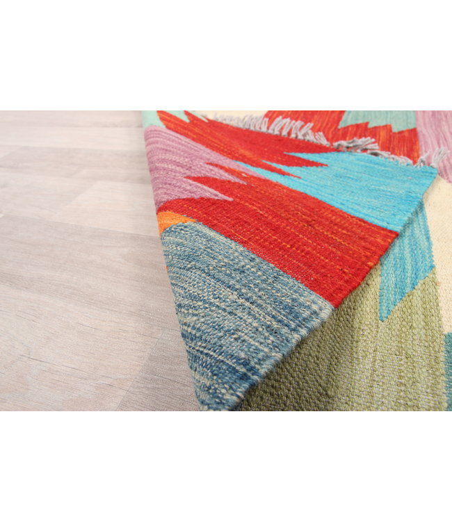 191x149 cm Handmade Afghan modern Kilim Area Rug Wool Carpet