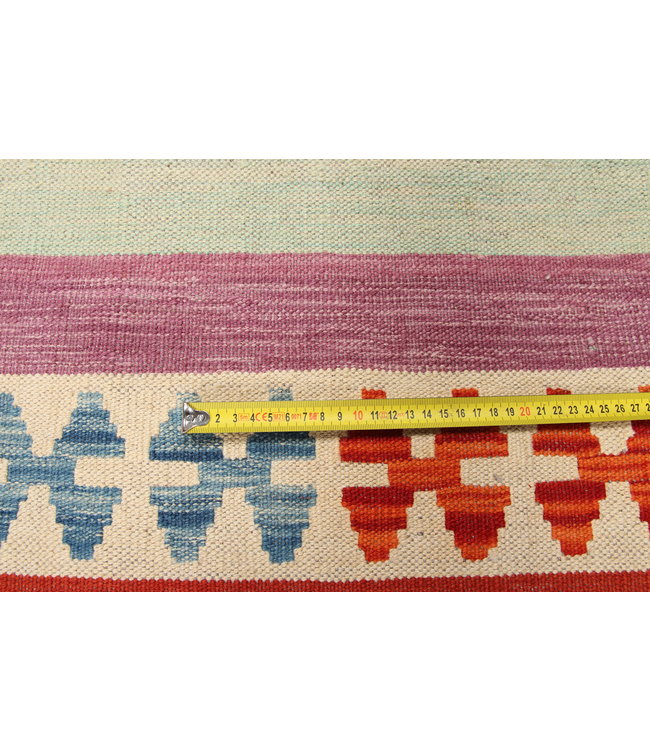 297x201 cm Handgemacht modern Wolle Kelim Teppich