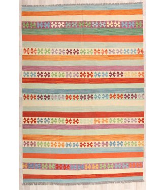 297x201 cm Handgemacht modern Wolle Kelim Teppich