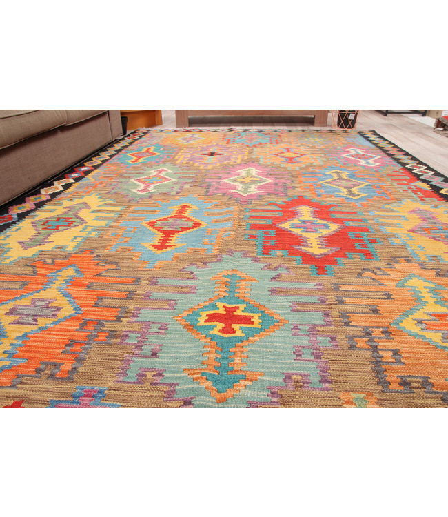 301x204 cm Handmade Afghan traditional Kilim Area Rug Wool Carpet