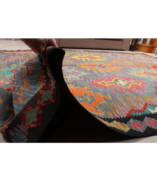 300x206 cm Handgemacht traditionelle   Wolle Kelim Teppich