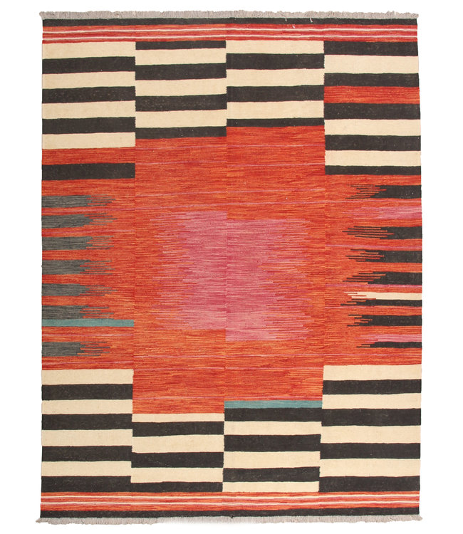 238x181 cm Handgemacht modern Wolle Kelim Teppich