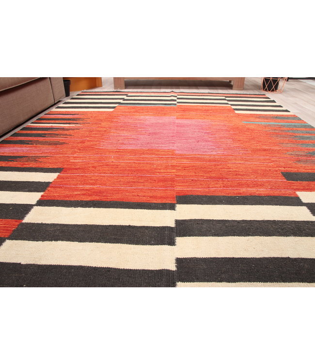 238x181 cm Handmade Afghan modern Kilim Area Rug Wool Carpet