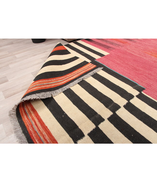 309x204 cm Handgemacht modern Wolle Kelim Teppich