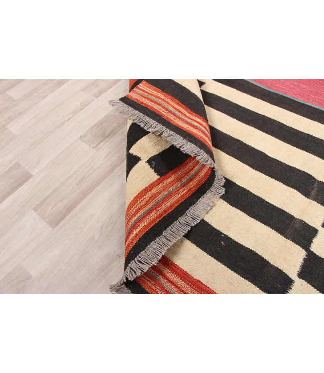 309x204 cm Handgemacht modern Wolle Kelim Teppich