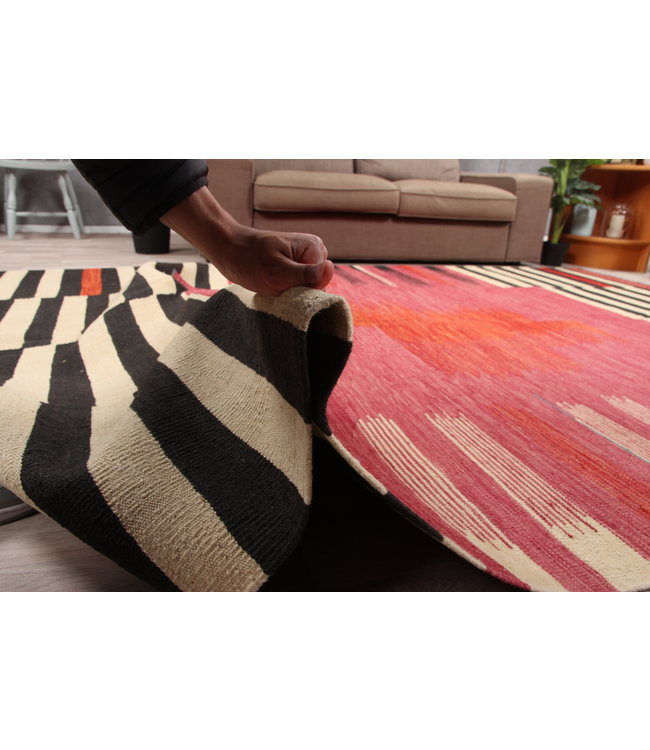 309x204 cm Handmade Afghan modern Kilim Area Rug Wool Carpet