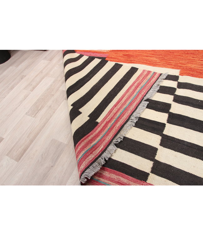 304x206 Handgeweven modern Kelim Tapijt Wol